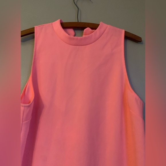 EVERLY Lace-Up Dress peachy pink spring summer easter simple classic tie up - Picture 3 of 7